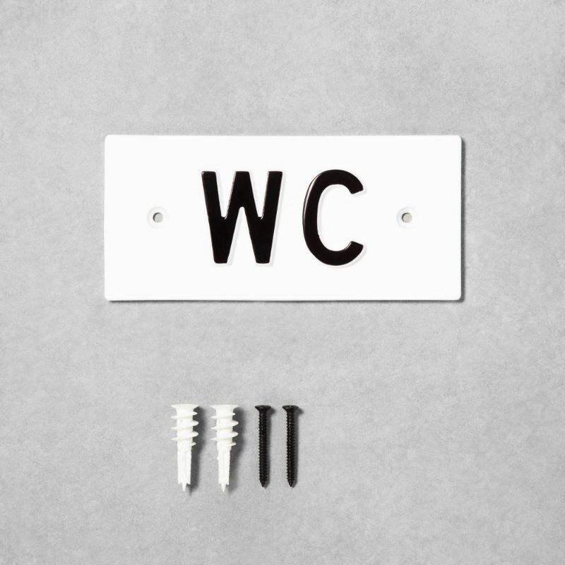 Photo 1 of 'WC' Wall Sign White / Black - Hearth & Hand with Magnolia
3-pack 