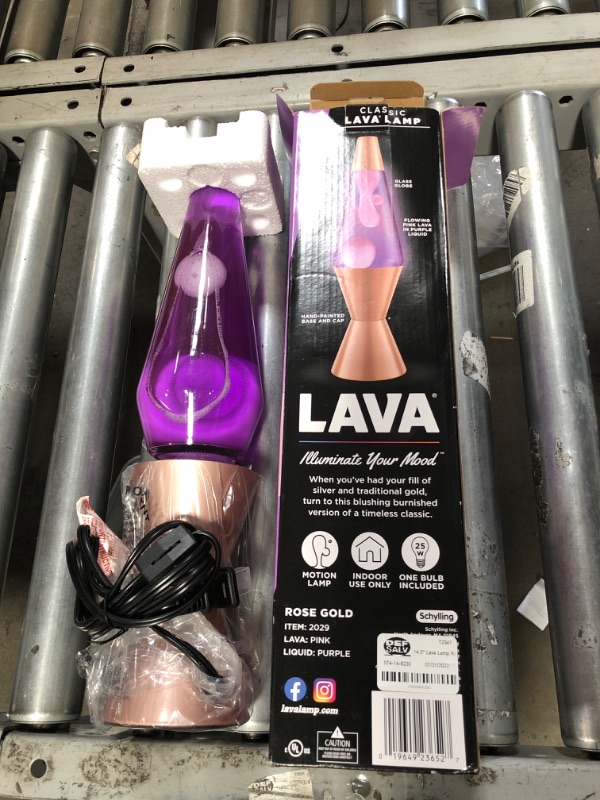 Photo 2 of 14.5" Lava Lamp Rose Gold - LAVA

