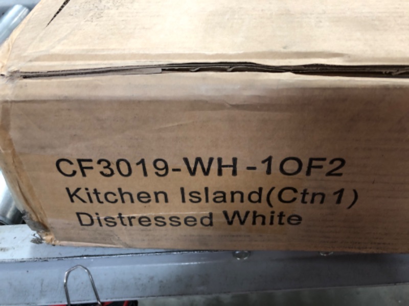 Photo 3 of (NOT FUNCTIONAL; INCOMPLETE; BOX1OF2; REQUIRES BOX2 FOR COMPLETION) Crosley Furniture Seaside Kitchen Island with Solid Granite Top, White
