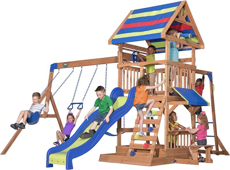 Photo 1 of BOX 3 OF 3 ONLY* MISSING 2 OTHER BOXES* PARTS ONLY*
Beach Front All Cedar Wooden Swing Set
