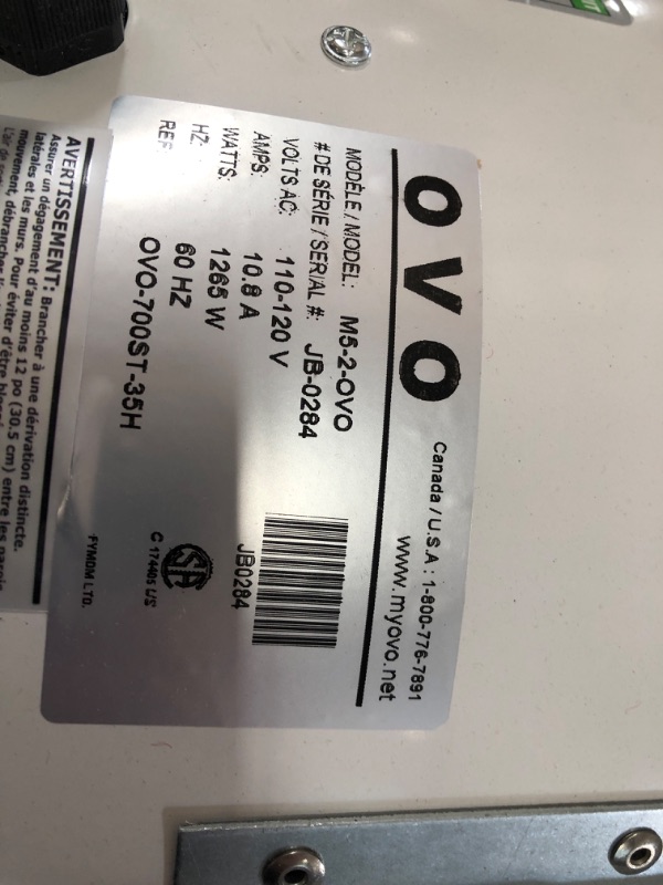Photo 2 of ***ITEM NEEDS SERVICED*** OVO Heavy Duty Powerful Central Vacuum System, Hybrid Filtration (with or Without Disposable Bags) 35L or 9.25Gal, 700 Air watts, Large Vac, White & Silver
