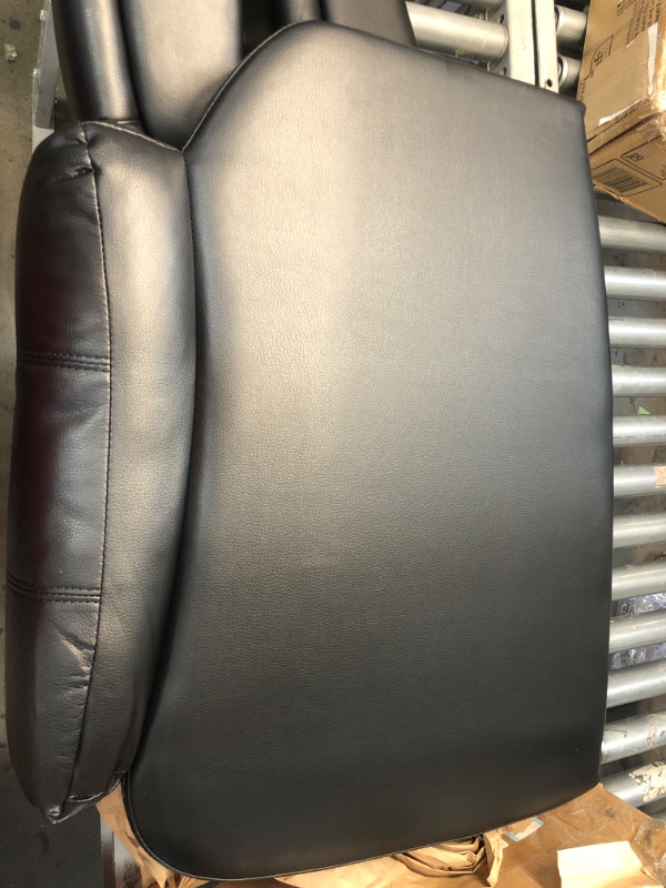 Photo 4 of **MISSING PARTS REVIEW PHOTOS** KVK PU Leather Recliner, Upholstered Sofa Recliner Chair, Manual Reclining Home Theater Seating, Arm Chair for Living Room Reading Room Bedroom, Black (GGIN0086BK)
