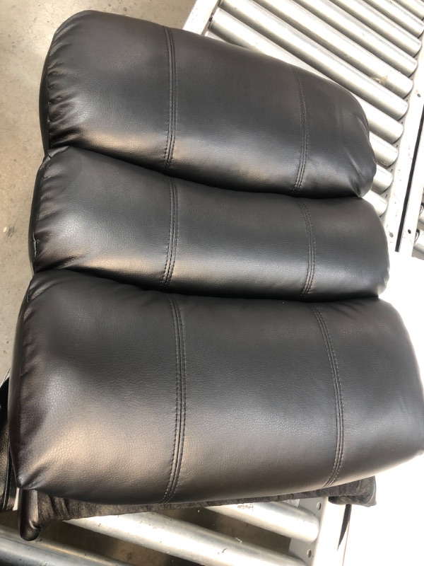 Photo 2 of **MISSING PARTS REVIEW PHOTOS** KVK PU Leather Recliner, Upholstered Sofa Recliner Chair, Manual Reclining Home Theater Seating, Arm Chair for Living Room Reading Room Bedroom, Black (GGIN0086BK)
