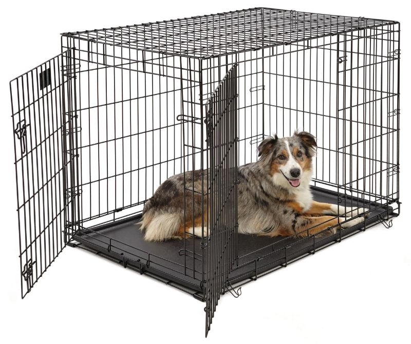 Photo 1 of **LIGHT DAMAGE** MidWest LifeStages Double Door Collapsible Wire Dog Crate, 42 Inch
