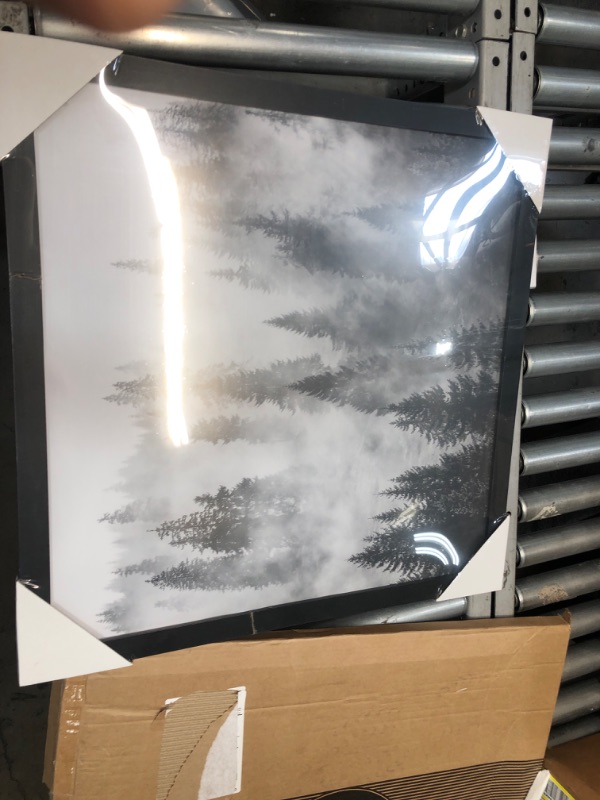 Photo 2 of **DAMAGED**  Americanflat 24x24 Poster Frame in Black with Polished Plexiglass Horizontal and Vertical Formats with Included Hanging Hardware
