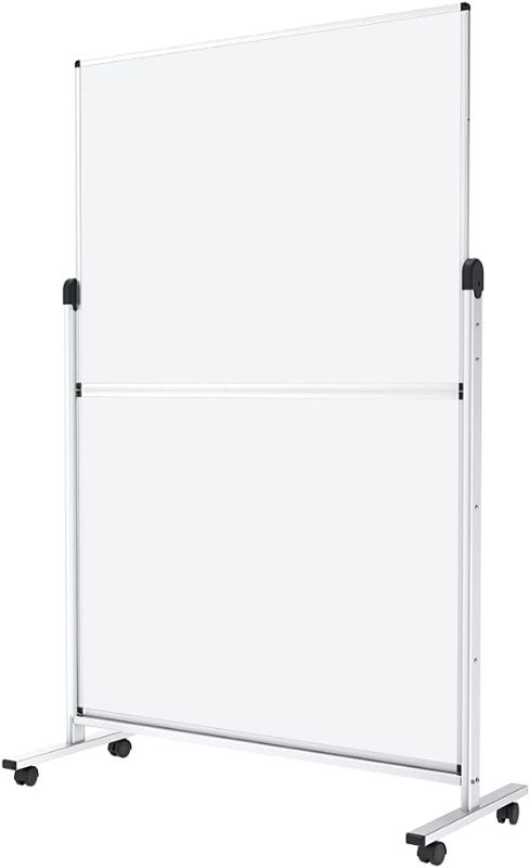 Photo 1 of *INCOMPLETE* VIZ-PRO Mobile Room Divider/Office Partition, Double-Sided Magnetic Whiteboard 48"Wx72"H
