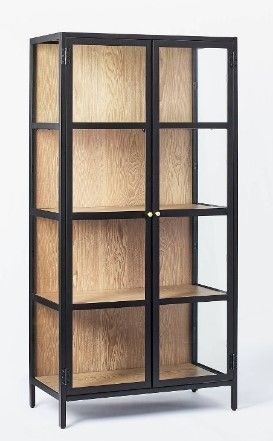 Photo 1 of 60" Crystal Cove Glass Cabinet Black - Threshold™ designed with Studio McGee

