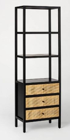 Photo 1 of 72" Springville Bookshelf with Drawers Black - Threshold™ designed with Studio McGee

