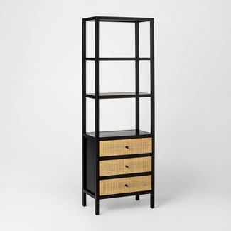 Photo 1 of 72" Springville Bookshelf with Drawers Black - Threshold™ designed with Studio McGee

