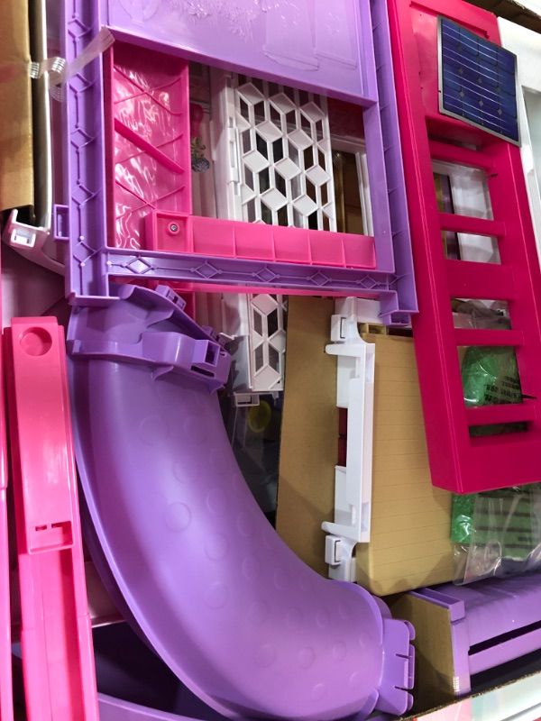 Photo 2 of Barbie Dreamhouse Dollhouse with Wheelchair Accessible Elevator, Pool, Slide and 70 Accessories