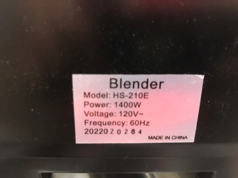 Photo 2 of Commercial blender model HS-210E