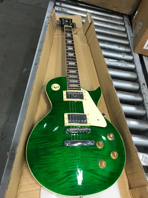 Photo 4 of ivy ILS-300 EGR Les Paul Solid-Body Electric Guitar, Emerald Green
