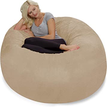 Photo 1 of Chill Sack Bean Bag Chair: Giant 5' Memory Foam Furniture Bean Bag - Big Sofa with Soft Micro Fiber Cover - Charcoal