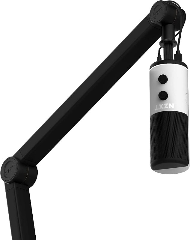 Photo 1 of NZXT Boom Arm - AP-BOOMA-B1 - Streaming Microphone Boom Arm - Discreetly Store USB & XLR Cables - Smooth and Silent - Cable Channel Covers - Black
