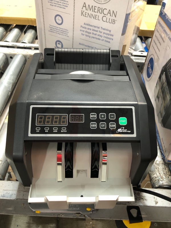 Photo 2 of NONFUNCTIONAL-Royal Sovereign Rear Loading High Speed Bill Counter with UV, MG, IR Counterfeit Detector (RBC-ES200)
