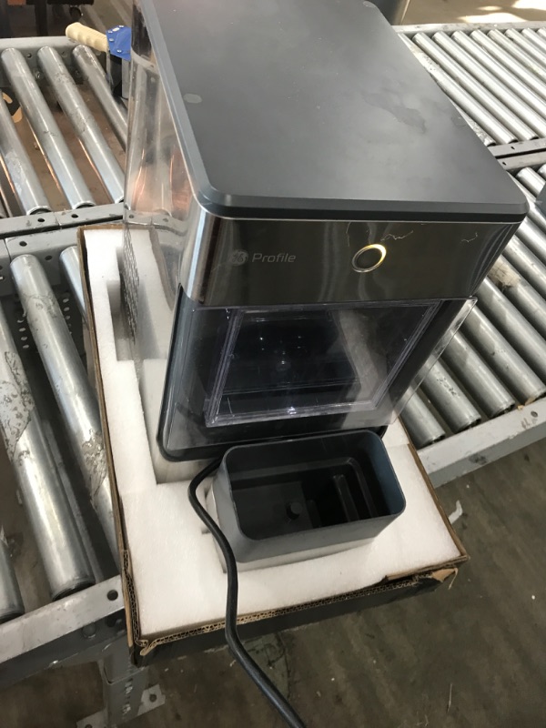 Photo 4 of GE Profile Opal | Countertop Nugget Ice Maker with Side Tank | Portable Ice Machine Makes up to 24 lbs. of Ice Per Day | Stainless Steel Finish
