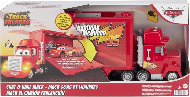 Photo 1 of Disney and Pixar Cars Track Talkers Chat & Haul Mack Vehicle, 17-inch Talking Movie Toy Truck with Lights & Sounds, Gift for Kids & Collectors Ages 3 Years Old & Up
