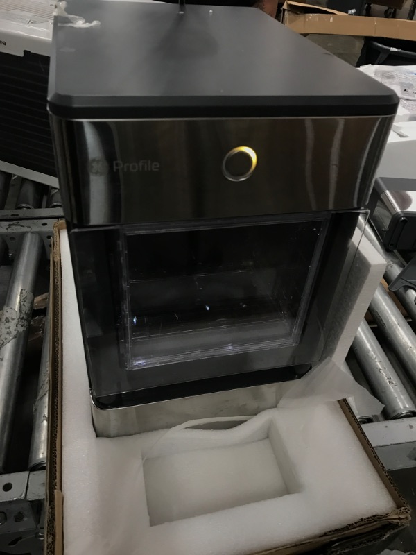 Photo 2 of GE Profile Opal | Countertop Nugget Ice Maker with Side Tank | Portable Ice Machine Makes up to 24 Lbs. of Ice per Day | Stainless Steel Finish
