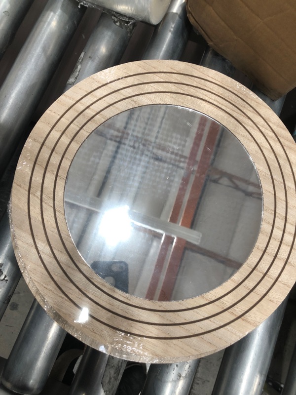 Photo 1 of 3PK-Round Wood Circle Mirror
