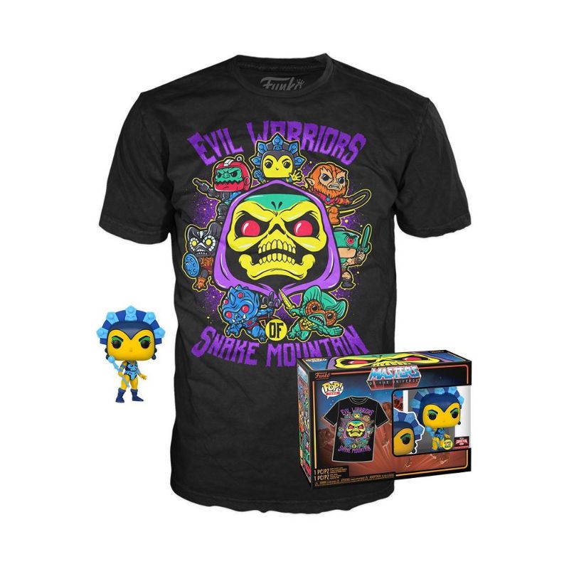 Photo 1 of Funko POP! and Tee Masters of the Universe Evil Lynn [Glows in the Dark] Medium T-Shirt Collectors Box Exclusive
(MEDIUM)

