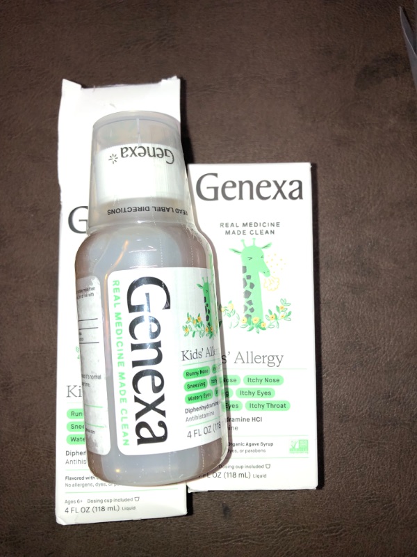 Photo 2 of 2 Pack Bundle of Genexa Kids' Allergy Diphenhydramine HCI Liquid - 4 Fl Oz
