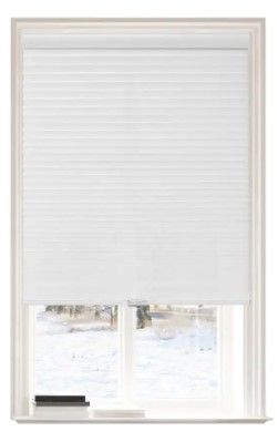 Photo 1 of (34 in. W x 72 in.) White Cordless Light Filtering Polyester Posh Cellular Shades 