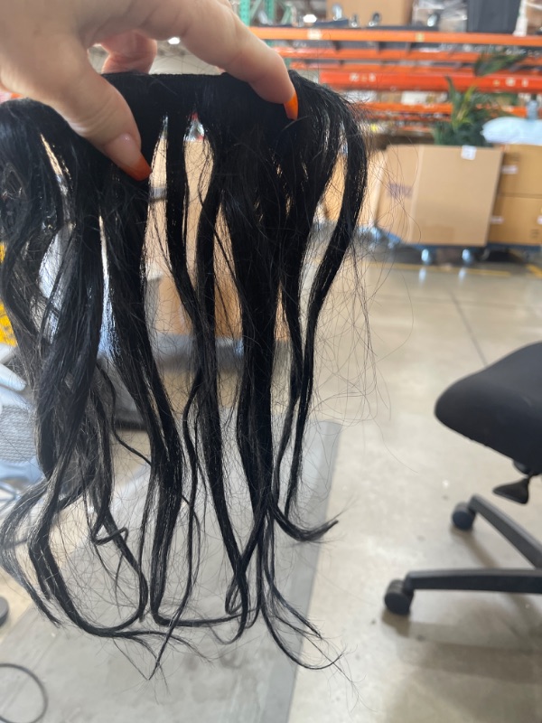 Photo 3 of Clip in Hair Extensions Real Human Hair, 16 Inch 120g 7pcs Realways Natural Black Hair Extensions Clip in Human Hair Extensions Clip ins, Thick Double Weft Seamless Clip on Hair Extensions (#1B Natural Black, 16 Inch)
SEE PHOTO FOR ACTUAL LENGTH
