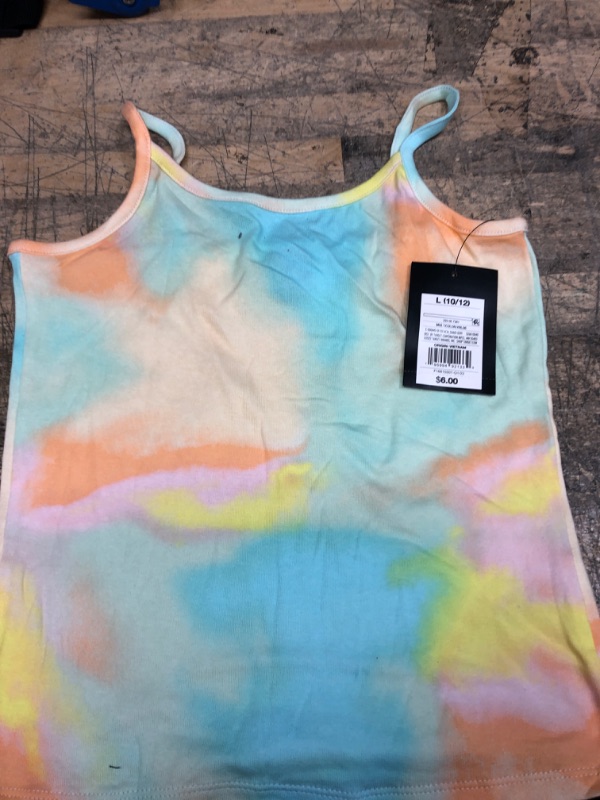 Photo 1 of Girls size large 10/12 tie dye tank top