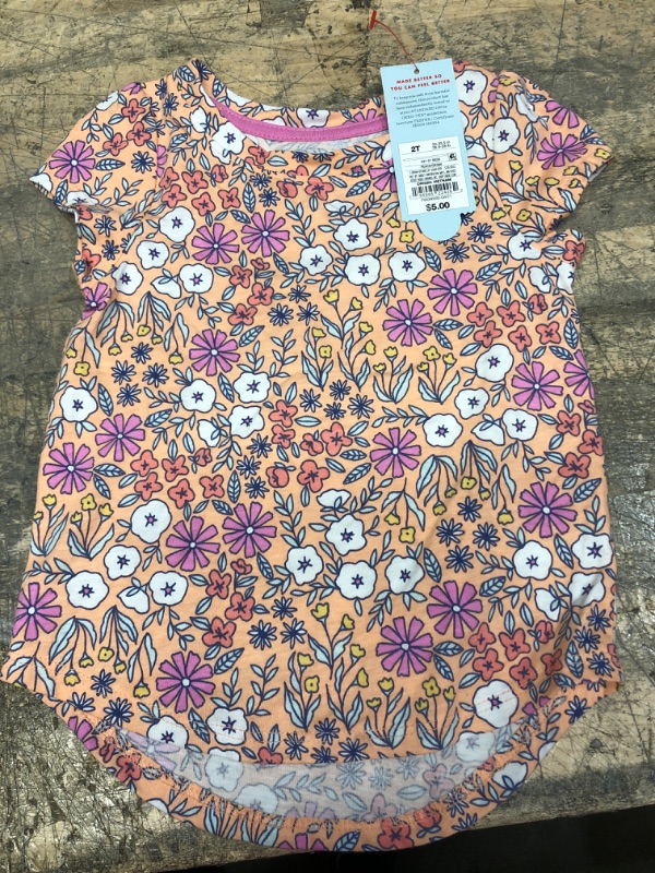 Photo 1 of 2T FLORAL CAT AND JACK SHIRT