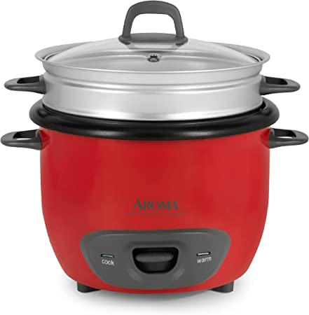 Photo 1 of Aroma Housewares 14-Cup (Cooked) (7-Cup UNCOOKED) Pot Style Rice Cooker and Food Steamer (ARC-747-1NGR) , Red 