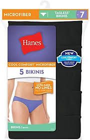 Photo 1 of HANES 5 PACK BIKINI UNDERWEAR SIZE 6 / MEDIUM 