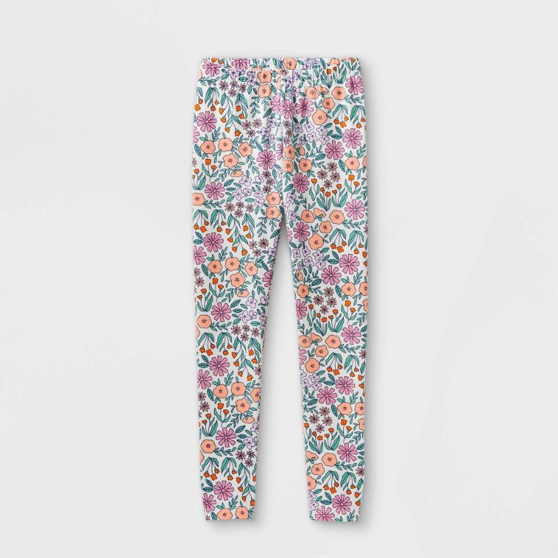 Photo 1 of Girls' Floral Leggings - Cat & Jack™ SIZE XL 14-16