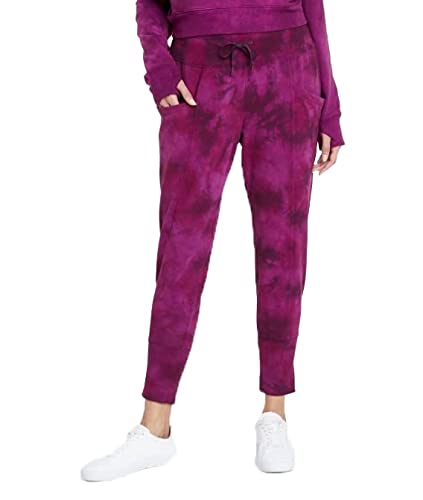 Photo 1 of All in Motion Women's High-Rise Ribbed Jogger Pants 25.5" - (Small) (as1, Alpha, S, Regular, Regular, Berry Purple Tie-Dye, Small)