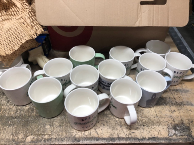 Photo 3 of  bundle of 27 asssorted  -16oz Stoneware fathers day mugs 