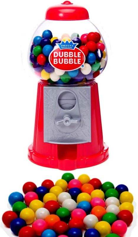 Photo 1 of  Coin Operated Gumball Machine Toy Bank - Dubble Bubble Classic Style Includes 23 Gum Balls - Kids Coin Bank Candy Dispenser - Birthday Parties,...
