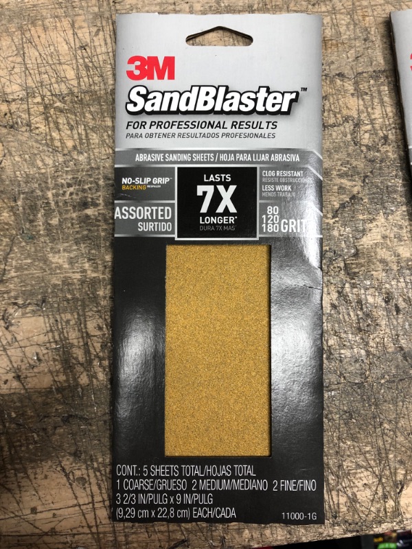 Photo 1 of 3M Company 5 Sheets Assorted Sandblaster Sandpaper
