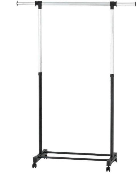 Photo 1 of 2 of -Adjustable Single Rod Garment Rack Black - Room Essentials™

