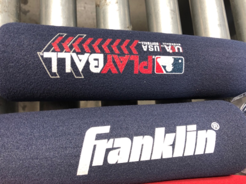 Photo 4 of 4 OF- Franklin Sports MLB Playball Foam Bat and Ball NAVY BLUE & RED 