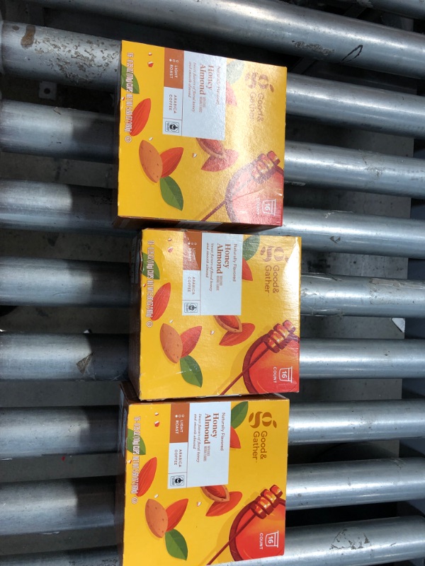 Photo 1 of 3 OF-Naturally Flavored Honey Almond Light Roast Coffee - Single Serve Pods - 16ct - Good & Gather
BB:04/2023**