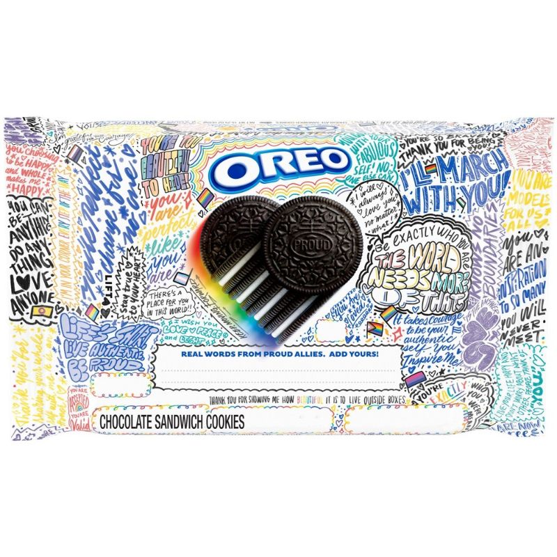 Photo 1 of **BB: 10/27/2022*- 4 PACKS OF- OREO Pride Cookies - 15.25oz
