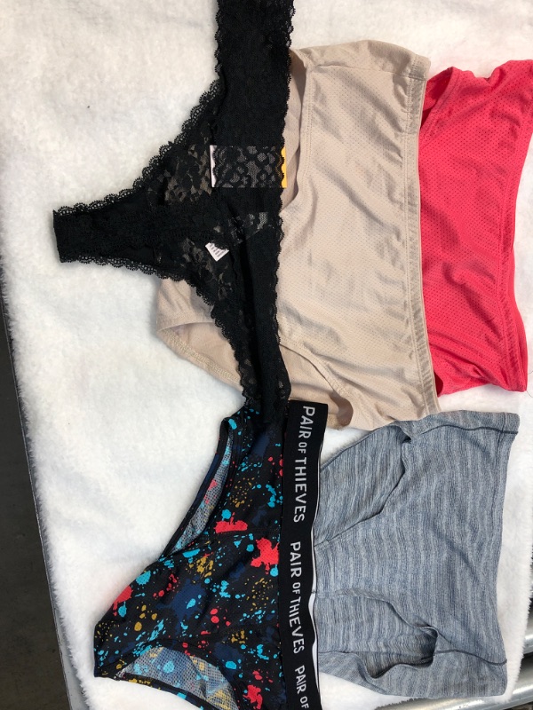 Photo 1 of BUNDLE OF 5 ASSORTED WOMEN'S UNDERWEAR- SIZE MEDIUM