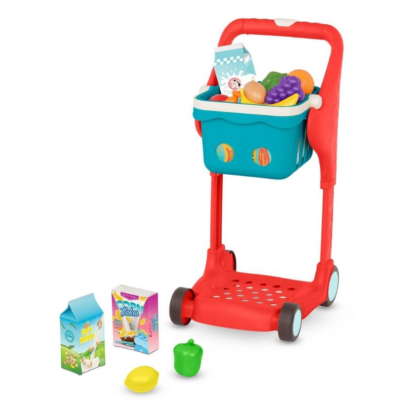 Photo 1 of B. play - Shopping Cart & Play Food - Shop & Glow Toy Cart

