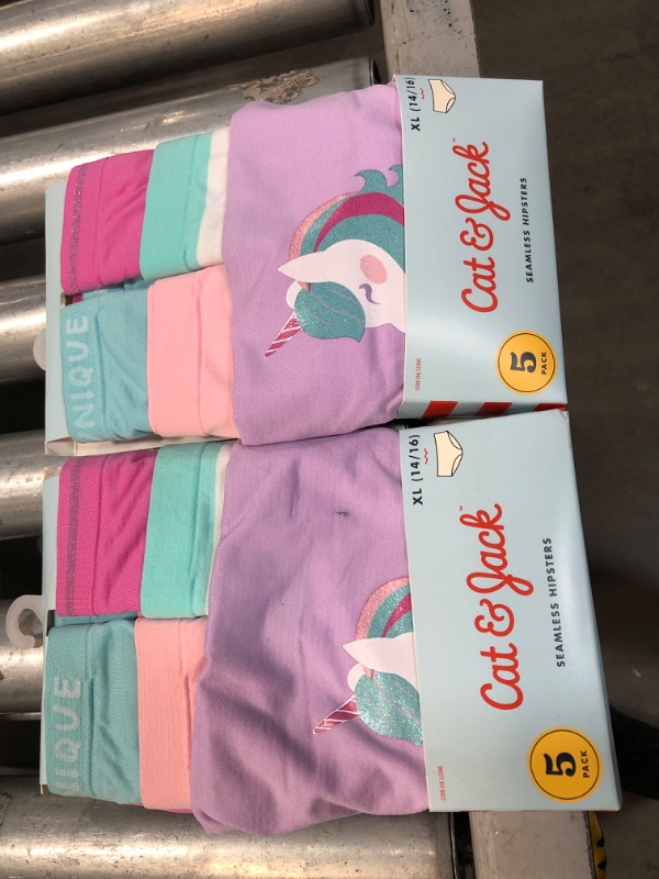 Photo 2 of 2 OF -Girls' 5pk Unicorn Seamless Hipster - Cat & Jack™- XL 14/16

