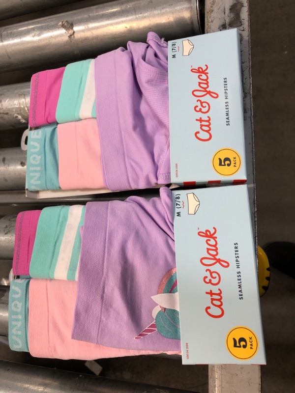 Photo 2 of 2 OF - Girls' 5pk Unicorn Seamless Hipster - Cat & Jack™- MEDIUM 7/8

