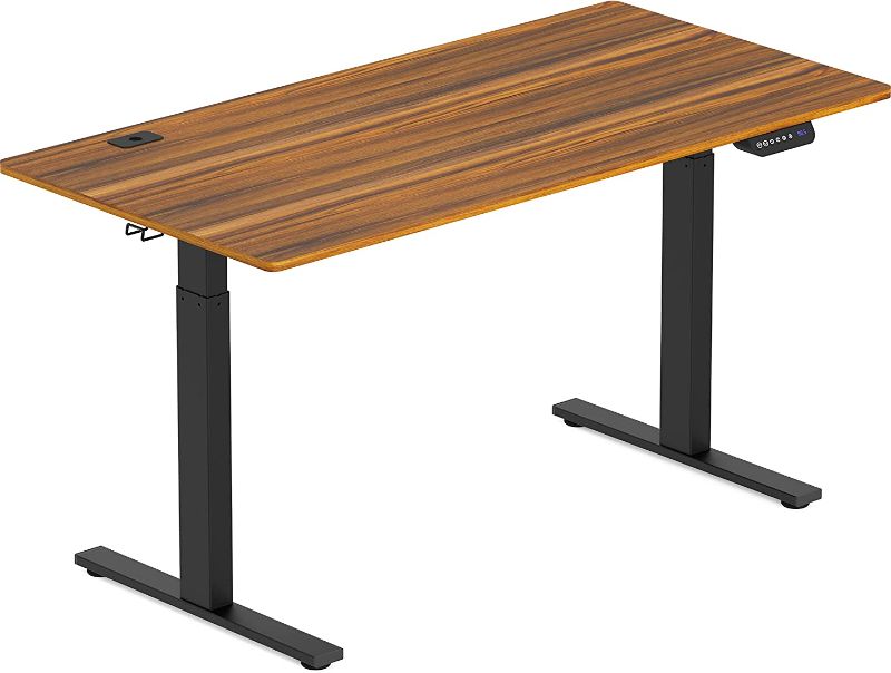Photo 1 of (WHITE TOP, NOT WALNUT)
SHW 55-Inch Large Electric Height Adjustable Standing Desk, 55 x 28 Inches, WHITE
