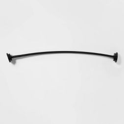 Photo 1 of 72" Dual Mount Curved Steel Shower Curtain Rod with Tiered End Cap - Made By Design™

