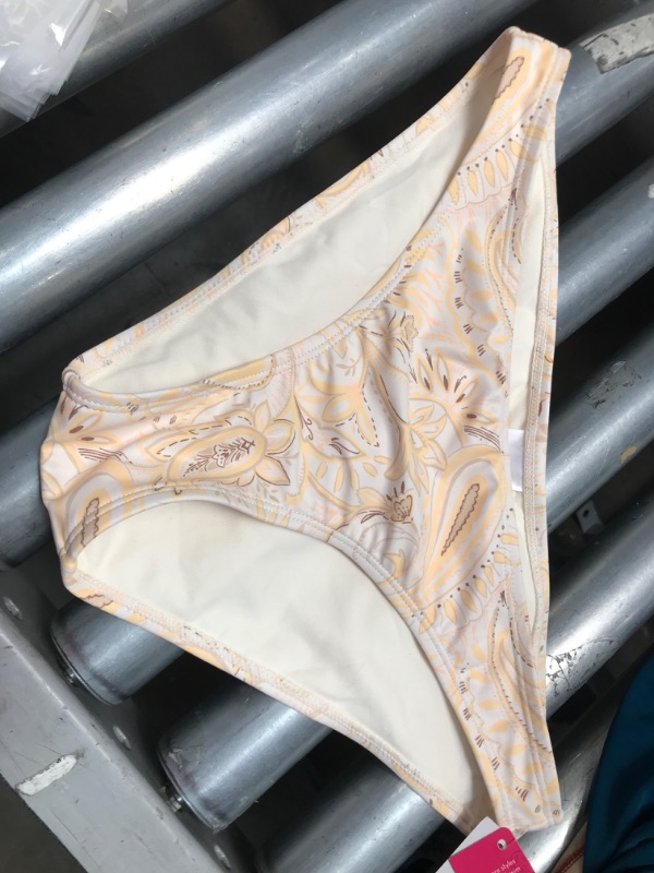 Photo 2 of Juniors' Cheeky Bikini Bottom - Xhilaration™ Cream Paisley Print Medium