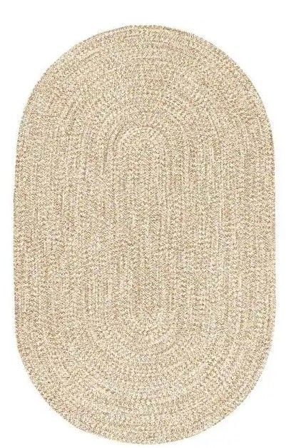 Photo 1 of (TORN SEAM) nuLOOM Lefebvre Casual Braided Tan 10 ft. x 14 ft. Oval Indoor/Outdoor Area Rug