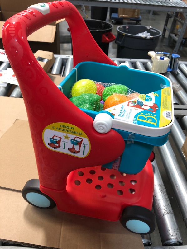 Photo 2 of B. play - Shopping Cart & Play Food - Shop & Glow Toy Cart

