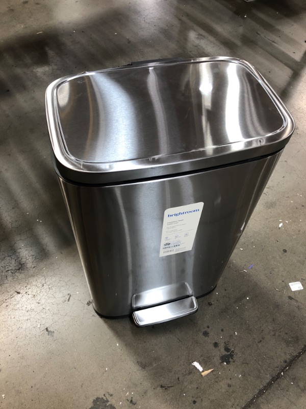 Photo 2 of (BROKEN LID; SCRATCHED/DENTED) 45L Rectangular Step Trash Can - Brightroom™

